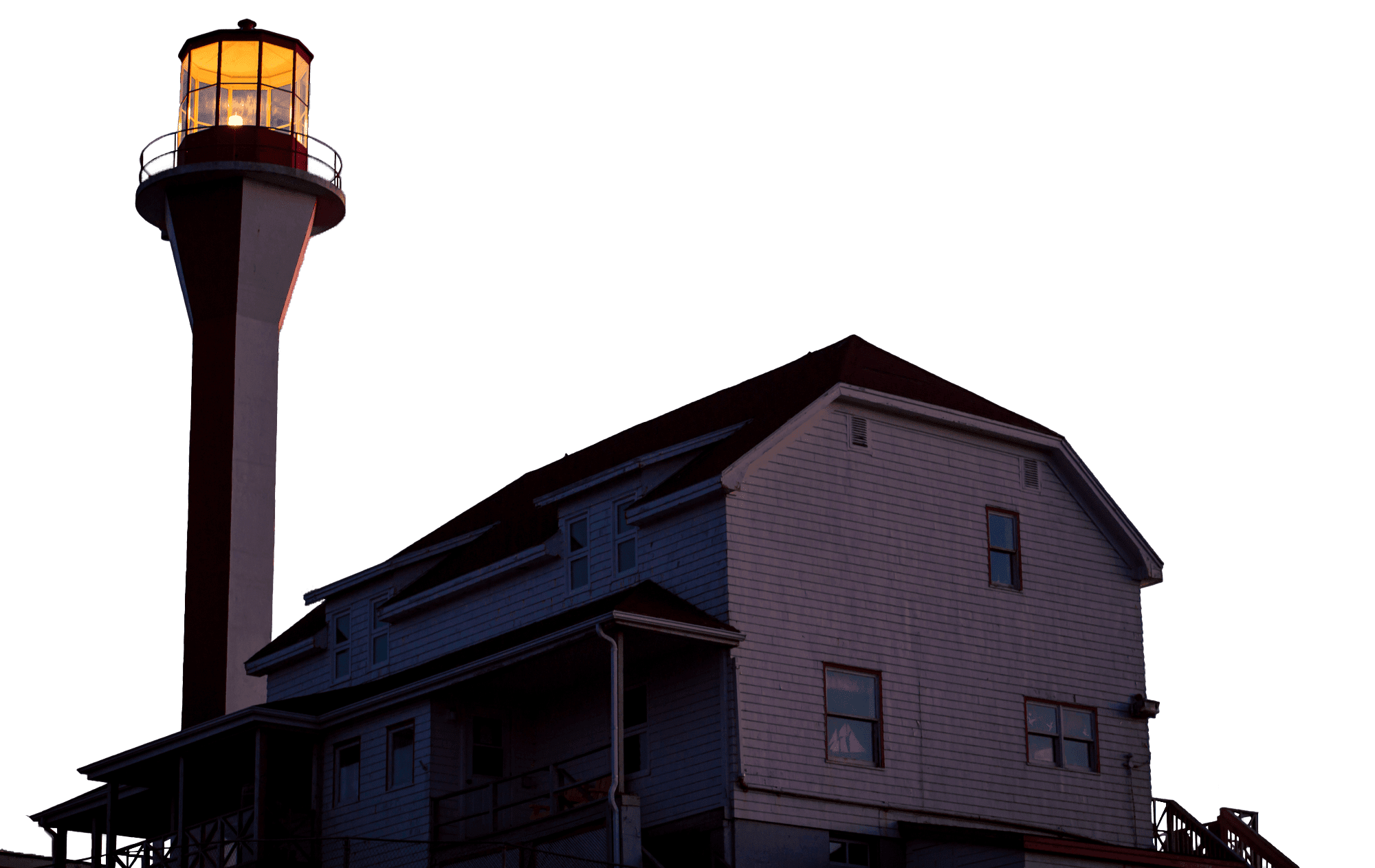 Lighthouse With Single Light On Tower